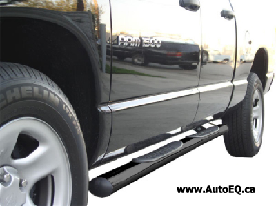 4" Oval Black Side Step Bar - Dodge Ram 1500
